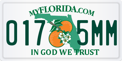 FL license plate 0175MM