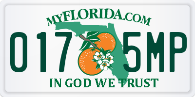 FL license plate 0175MP