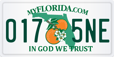 FL license plate 0175NE