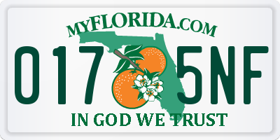 FL license plate 0175NF