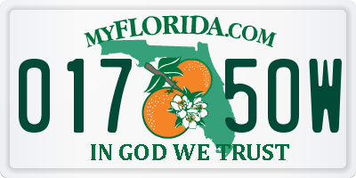 FL license plate 0175OW
