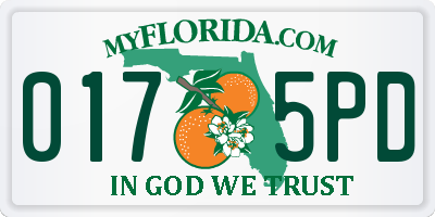 FL license plate 0175PD