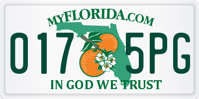 FL license plate 0175PG