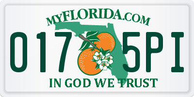 FL license plate 0175PI