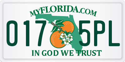 FL license plate 0175PL