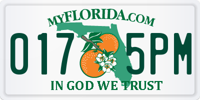 FL license plate 0175PM