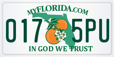 FL license plate 0175PU