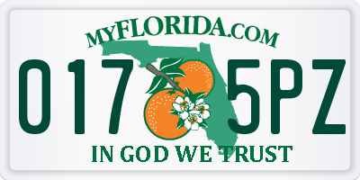 FL license plate 0175PZ