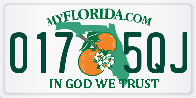 FL license plate 0175QJ