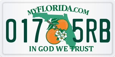 FL license plate 0175RB