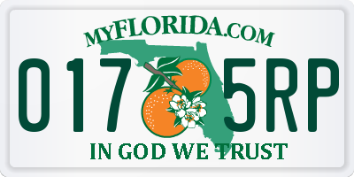 FL license plate 0175RP
