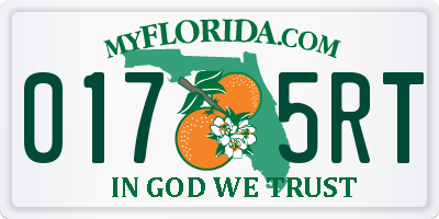 FL license plate 0175RT