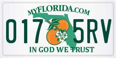 FL license plate 0175RV