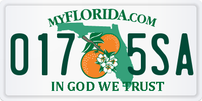 FL license plate 0175SA