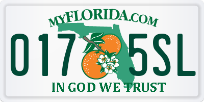 FL license plate 0175SL