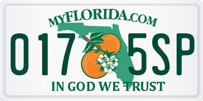 FL license plate 0175SP