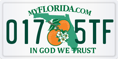 FL license plate 0175TF