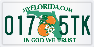 FL license plate 0175TK