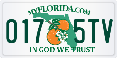 FL license plate 0175TV