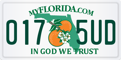 FL license plate 0175UD