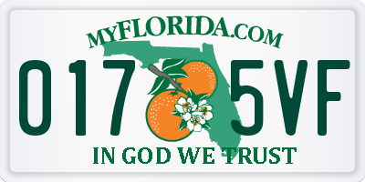 FL license plate 0175VF
