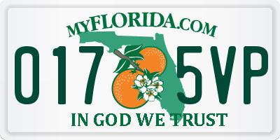 FL license plate 0175VP