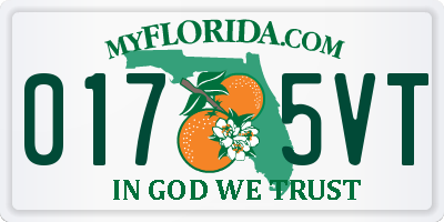 FL license plate 0175VT