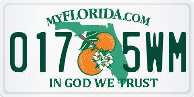 FL license plate 0175WM