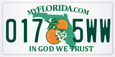 FL license plate 0175WW