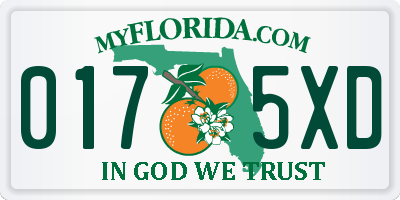 FL license plate 0175XD