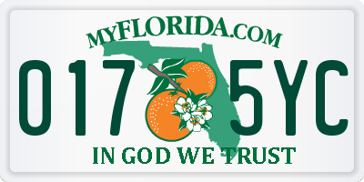 FL license plate 0175YC