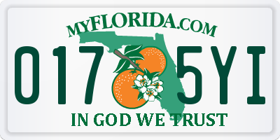 FL license plate 0175YI