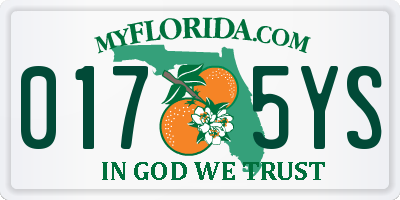 FL license plate 0175YS