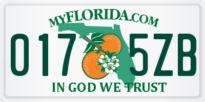 FL license plate 0175ZB