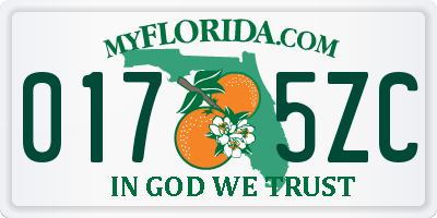 FL license plate 0175ZC