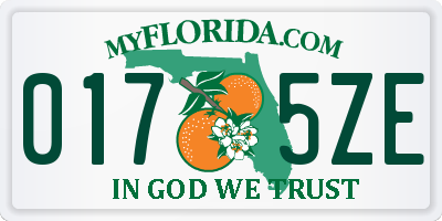 FL license plate 0175ZE