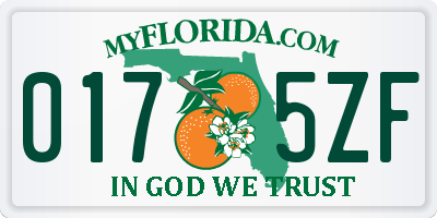 FL license plate 0175ZF
