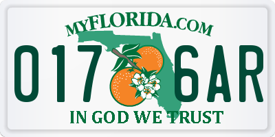 FL license plate 0176AR