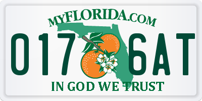 FL license plate 0176AT