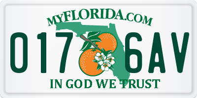 FL license plate 0176AV