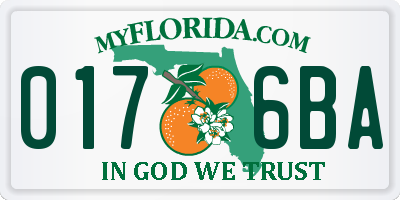 FL license plate 0176BA