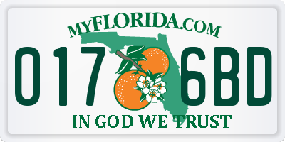 FL license plate 0176BD