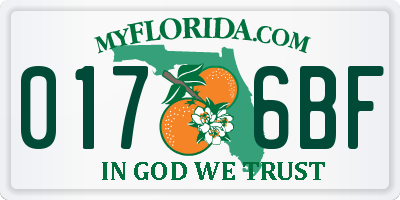 FL license plate 0176BF