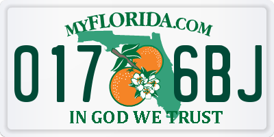 FL license plate 0176BJ