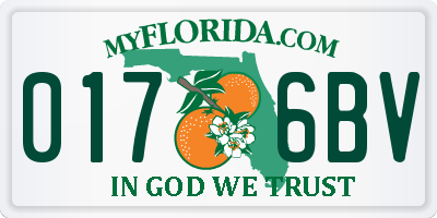 FL license plate 0176BV