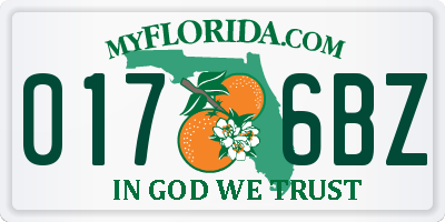FL license plate 0176BZ