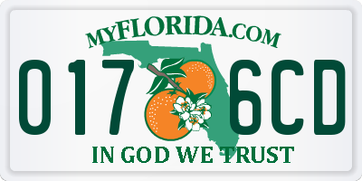 FL license plate 0176CD