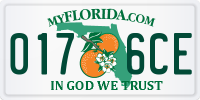 FL license plate 0176CE