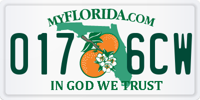 FL license plate 0176CW