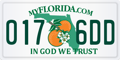 FL license plate 0176DD